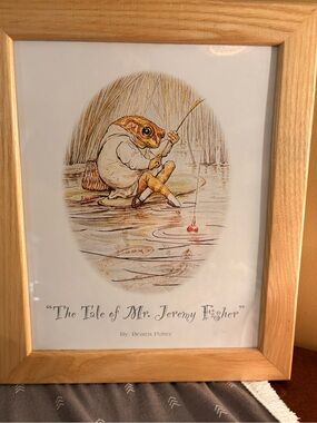 Beatrix Potter 'The Tale of Mr. Jeremy Fisher' Framed Art Print - 10x12.